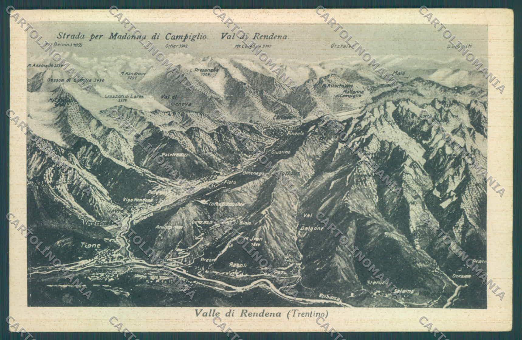 Trento Rendena Valle di Mappa STRAPPINO PIEGA cartolina ZC5702 – fronte