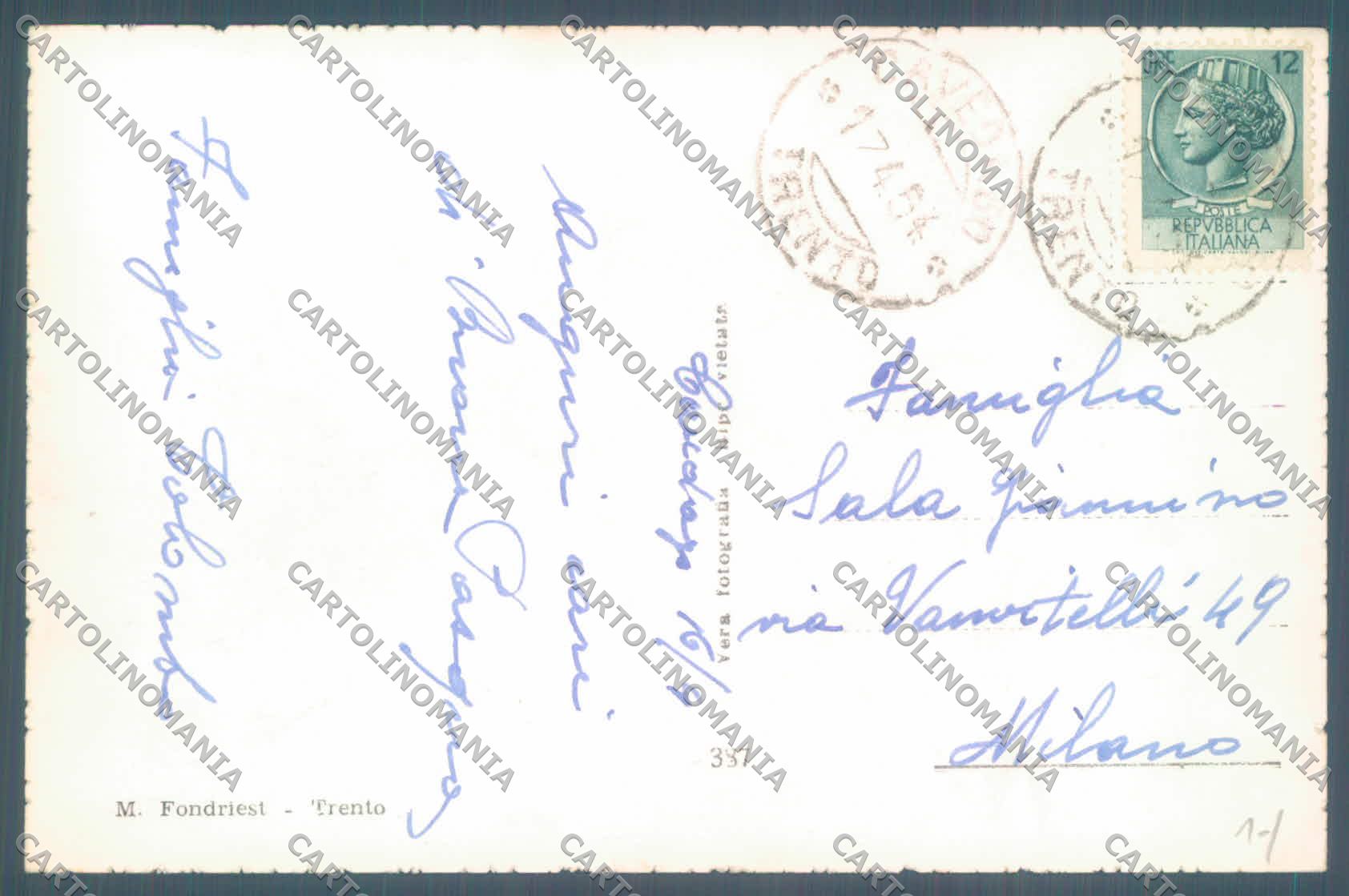 Trento Cavedago Foto cartolina ZC5707 – retro