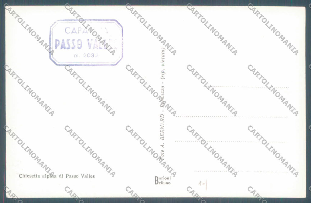 Trento Tonadico Capanna Passo Valles Foto cartolina ZC5709 – retro