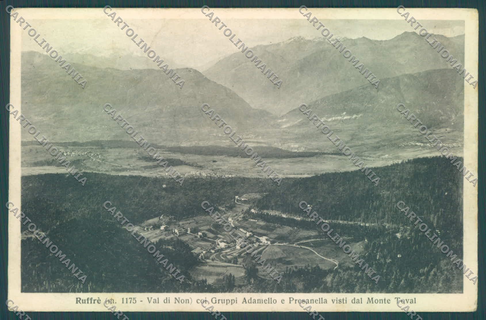 Trento Ruffrè Gruppo Adamello e Presanella Monte Toval cartolina ZC5722 – fronte