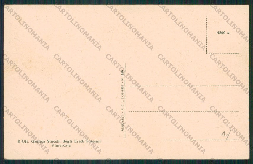 Milano Monza Vimercate cartolina ZC5825 – retro