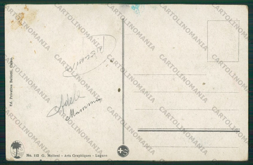 Como Città Lago di PIEGHINE cartolina ZC5852 – retro