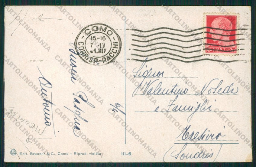 Como Griante Cadenabbia Lago di Como Battello PIEGHINE cartolina ZC5861 – retro