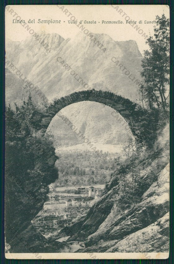 Verbania Premosello Valle d'Ossola Ponte Lunetta PIEGA cartolina ZC5902 – fronte