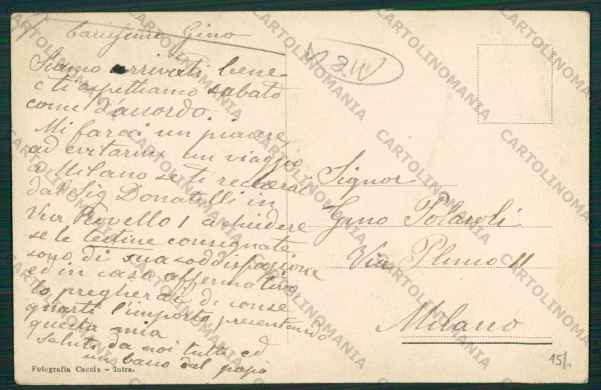 Verbania Intragna Valle Intrasca PIEGA cartolina ZC6010 – retro