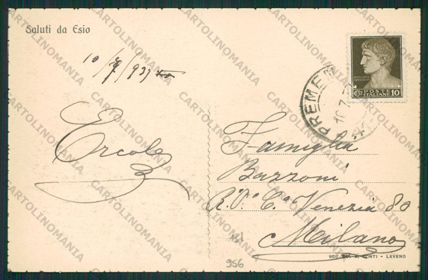 Verbania Premeno Esio Scareno Aurano cartolina ZC6013 – retro