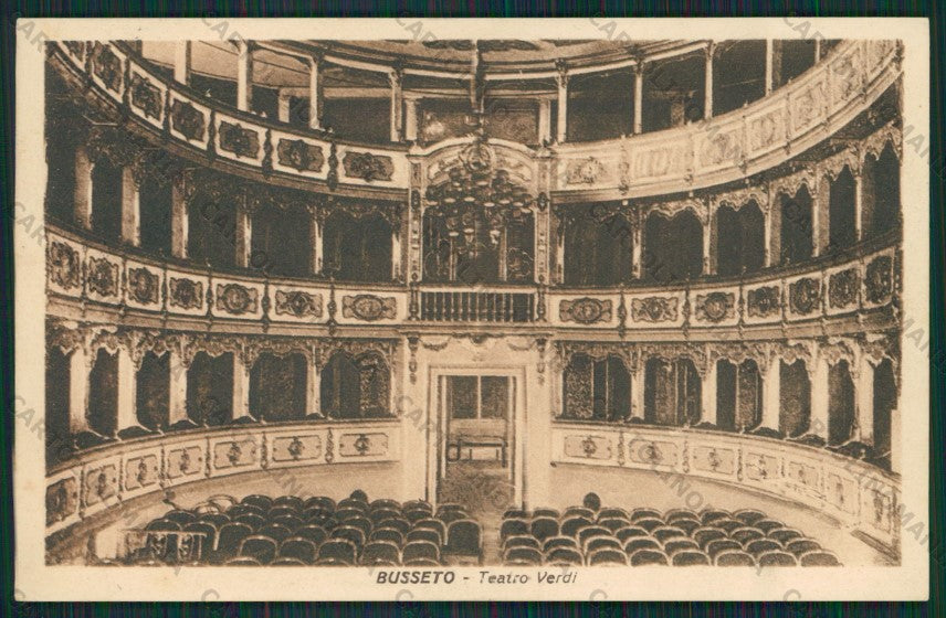 Parma Busseto Teatro SCOLLATA cartolina ZC6033 – fronte