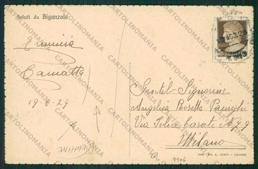 Verbania Biganzolo Lago Maggiore PIEGHINE cartolina ZC6256 – retro