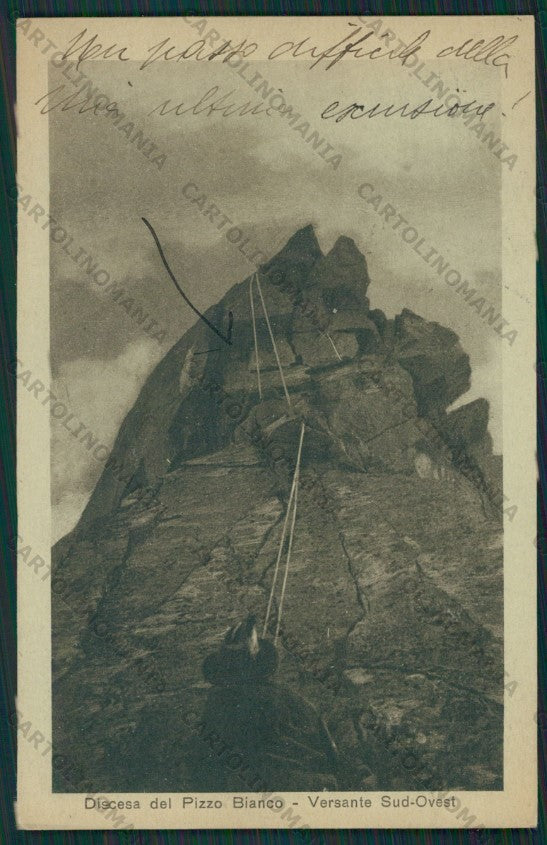 Verbania Macugnaga Pizzo Bianco Alpinismo cartolina ZC6294 – fronte
