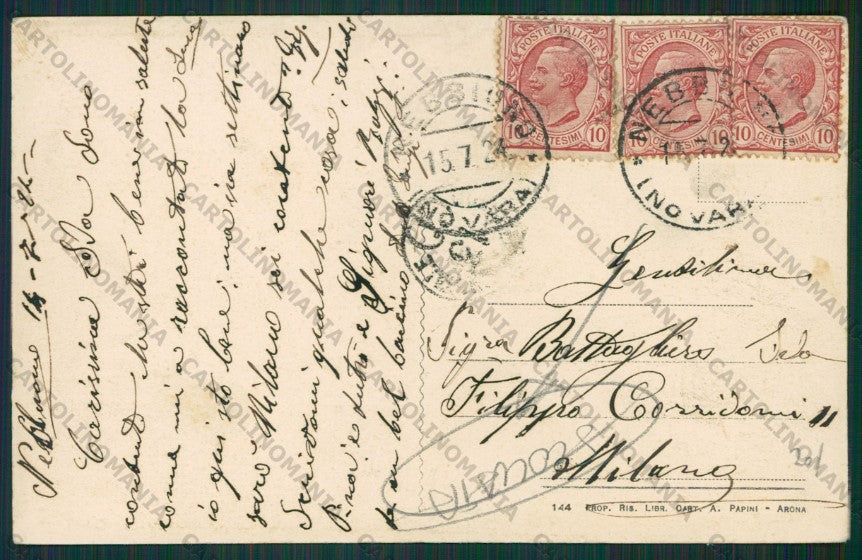 Novara Nebbiuno Dagnente Fossegno Lago Maggiore SCOLLATA cartolina ZC6316 – retro