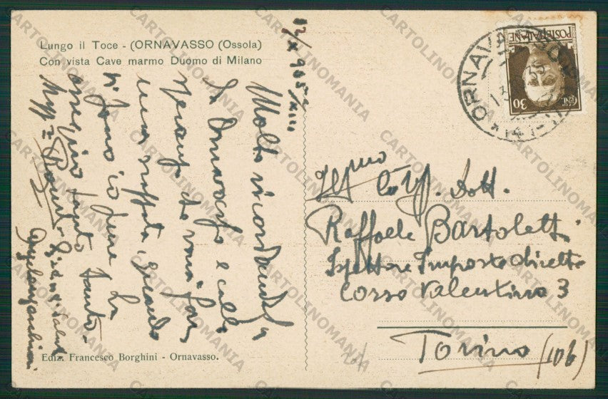 Verbania Ornavasso Corni di Nibbio cartolina ZC6330 – retro