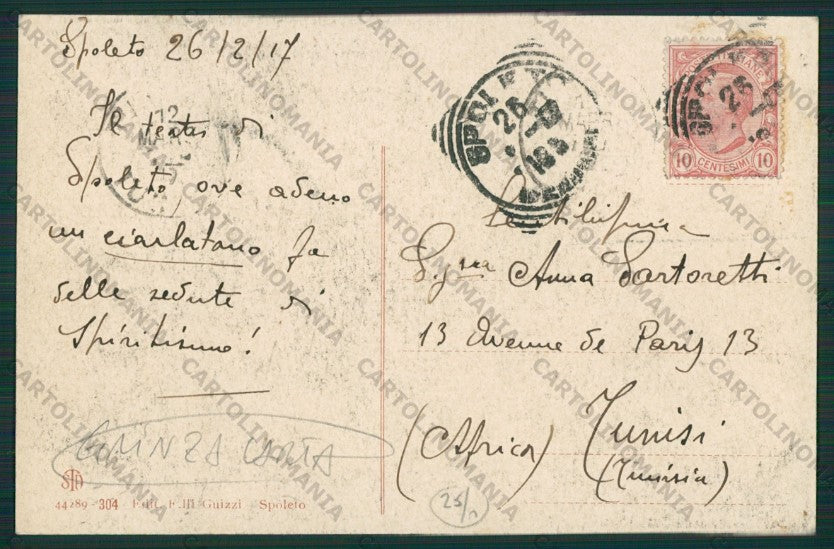 Perugia Spoleto GRINZA CARTA cartolina ZC6413 – retro