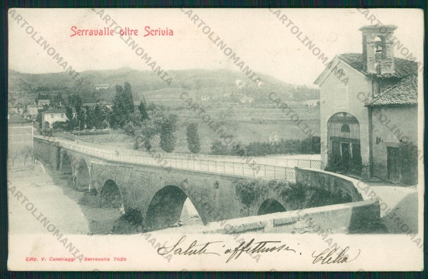 Alessandria Serravalle Scrivia ABRASA PIEGA cartolina ZC6415 – fronte
