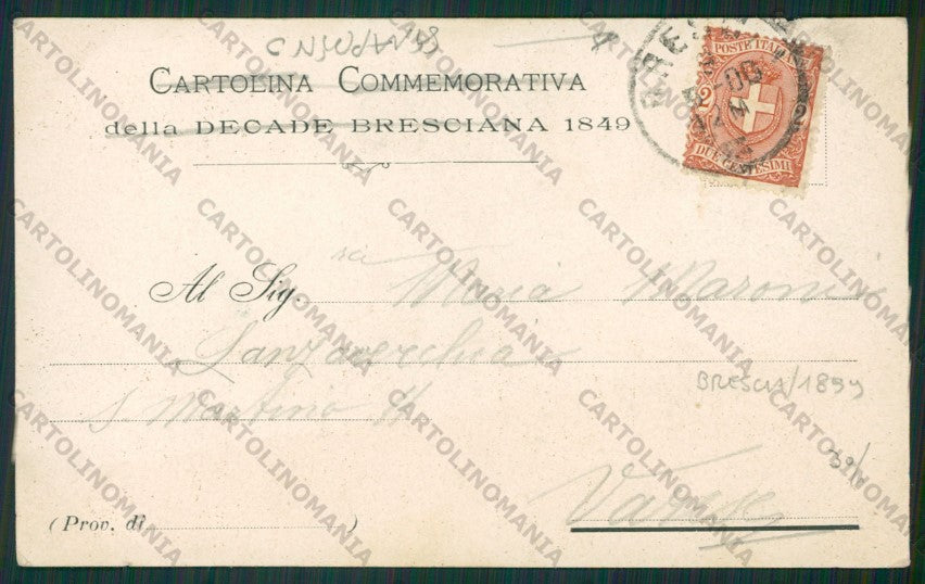 Mantova Brescia Commemorativa STRAPPINO cartolina ZC6453 – retro