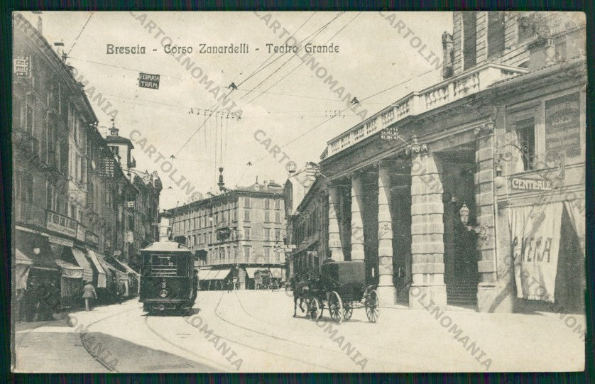 Brescia Città Tram Carrozza PIEGHINA cartolina ZC6471 – fronte