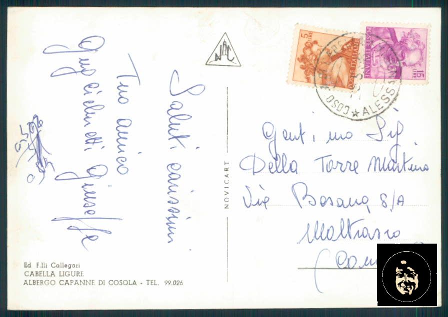 Alessandria Capanne di Cosola Foto FG cartolina ZF0030 – retro