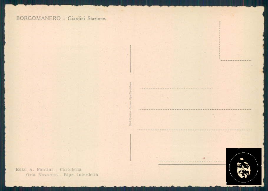 Novara Borgomanero Stazione FG cartolina ZF0066 – retro