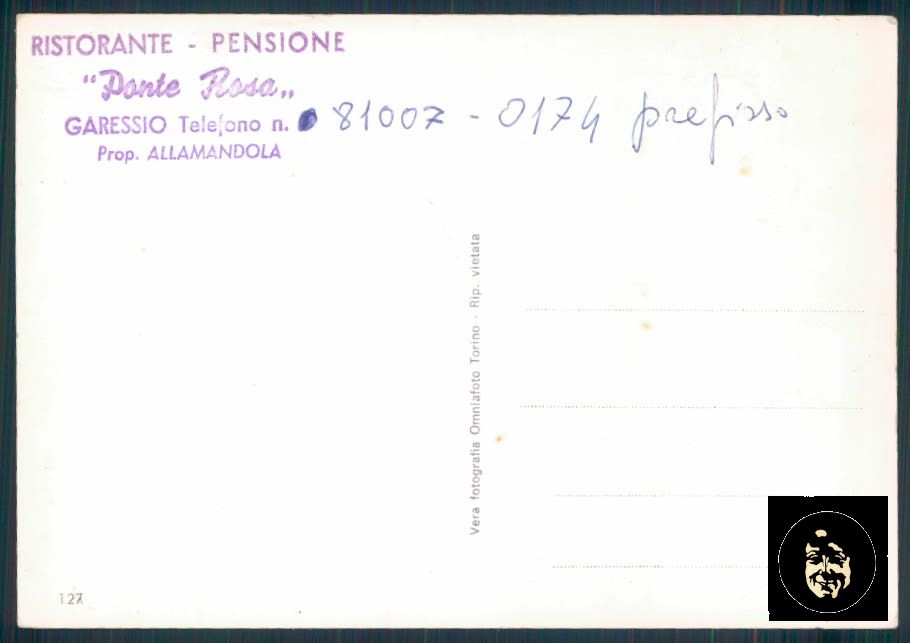 Cuneo Garessio PIEGHINA Foto FG cartolina ZF0111 – retro