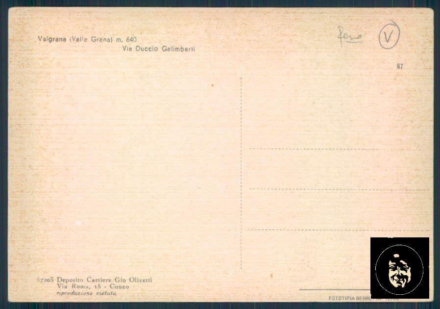 Cuneo Valgrana Fruttivendolo FG cartolina ZF0115 – retro