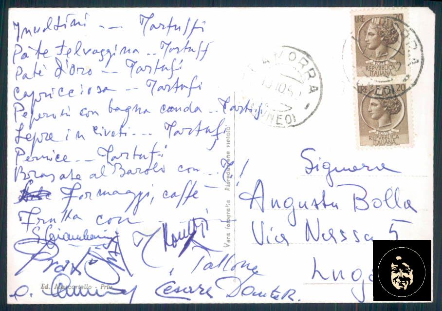 Cuneo La Morra FG cartolina ZF0121 – retro
