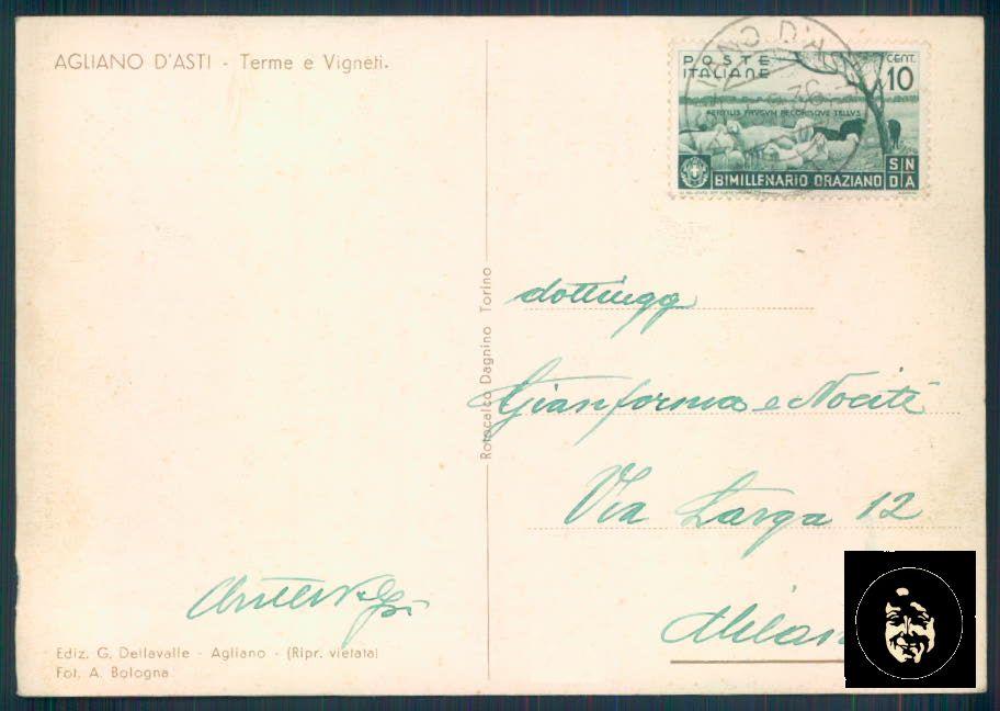Asti AglianoFG cartolina ZF0148 – retro