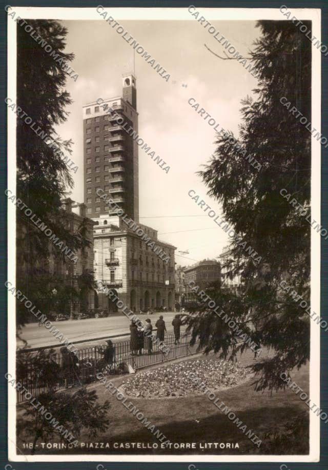 Torino Torre Littoria PIEGHINA Foto FG cartolina ZF0244 – fronte