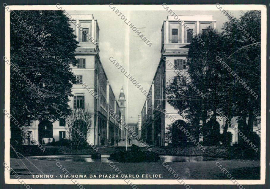Torino Città Via Roma PIEGHE Foto FG cartolina ZF0266 – fronte