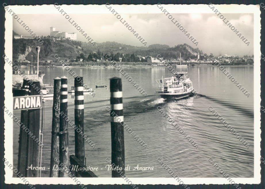 Novara Arona Angera Battello Foto FG cartolina ZF0326 – fronte