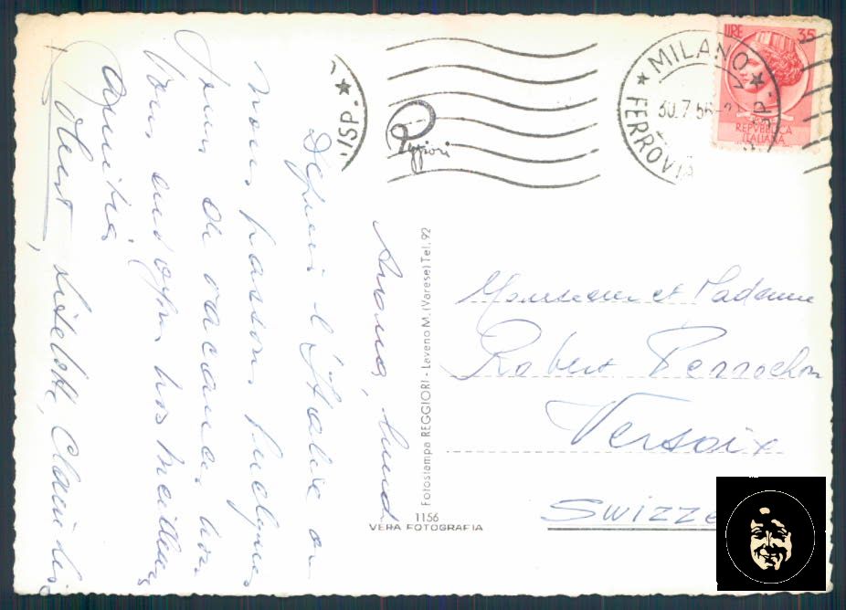 Novara Arona Angera Battello Foto FG cartolina ZF0326 – retro
