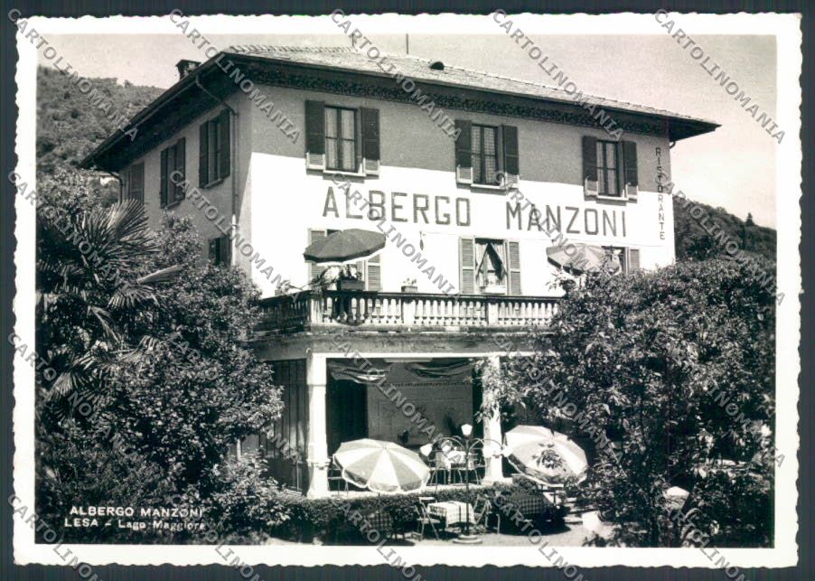 Novara Lesa Albergo Manzoni Foto FG cartolina ZF0332 – fronte
