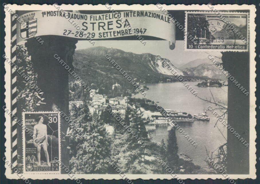 Verbania Stresa Filatelia FG cartolina ZF0367 – fronte