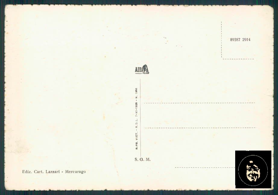 Novara Arona Mercurago PIEGA FG cartolina ZF0446 – retro