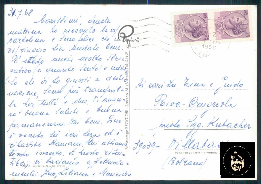 Novara Meina Ghevio STRAPPINO Foto FG cartolina ZF0452 – retro