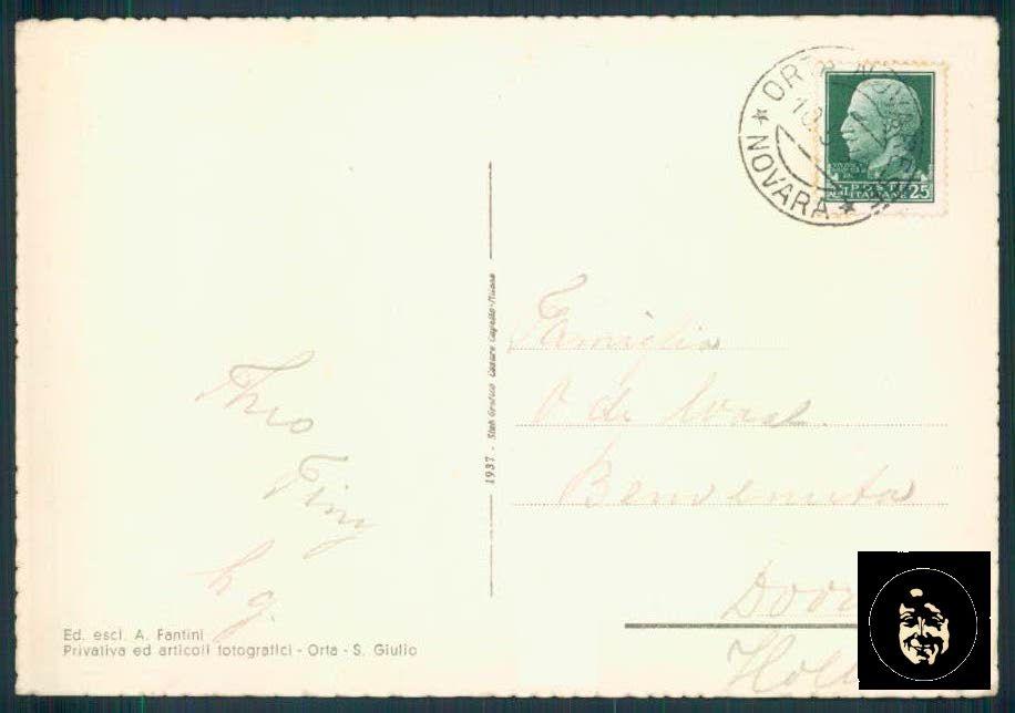 Novara Orta San Giulio FG cartolina ZF0493 – retro