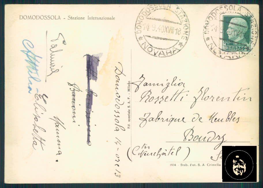 Verbania Domodossola Stazione Foto FG cartolina ZF0527 – retro