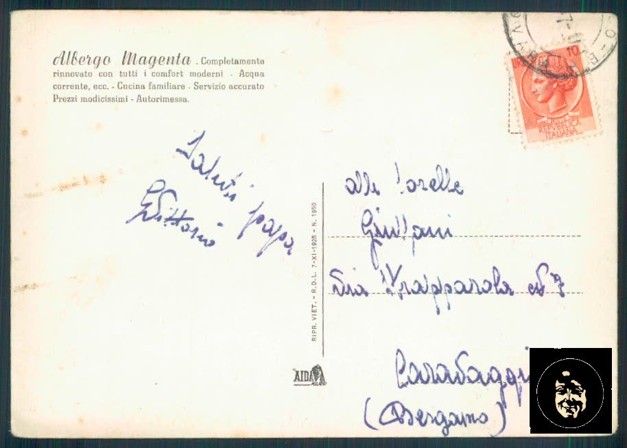Verbania Bognanco Albergo Magenta FG cartolina ZF0569 – retro