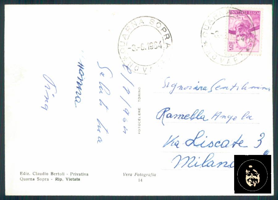 Verbania Quarna Sopra Costumi Foto FG cartolina ZF0581 – retro
