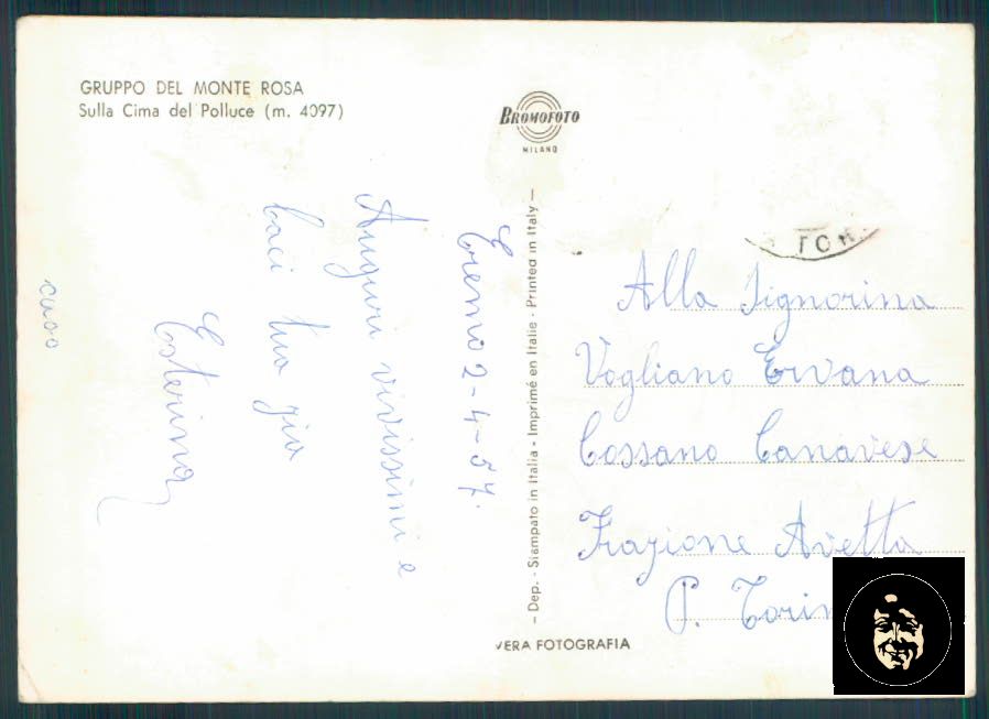 Aosta Monte Rosa Polluce Foto FG cartolina ZF0589 – retro