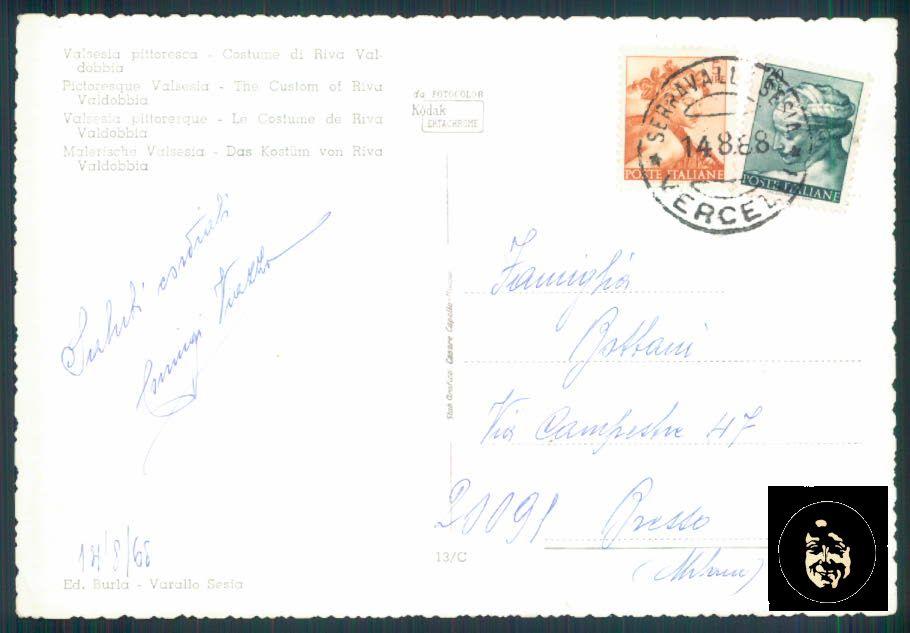 Vercelli Riva Valdobbia Costumi Foto FG cartolina ZF0737 – retro