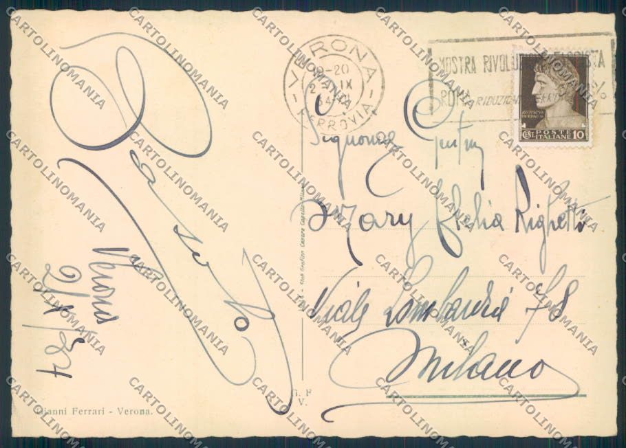 Verona città FG cartolina ZF0782 – retro