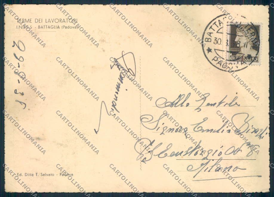 Padova Battaglia FG cartolina ZF0805 – retro
