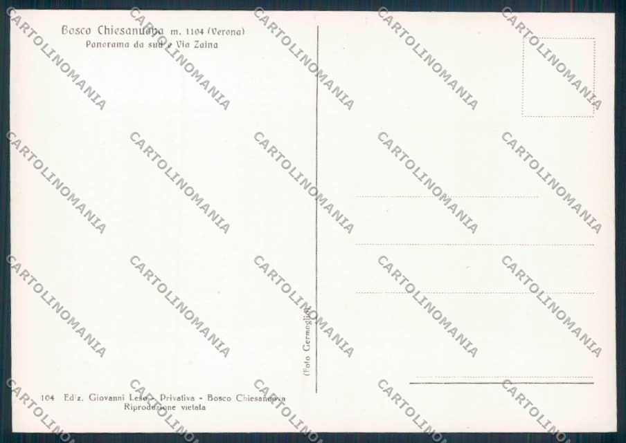 Verona Bosco Chiesanuova FG cartolina ZF0809 – retro