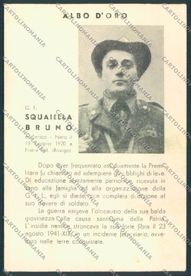 Rovigo Fratta Polesine Gioventù Littorio FG cartolina ZF0845 – fronte