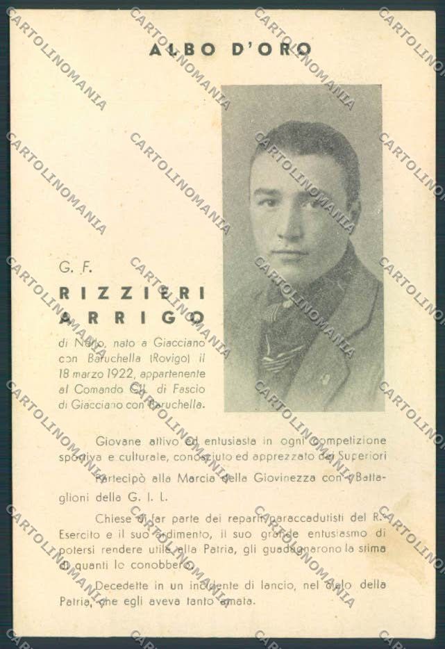 Rovigo Giacciano Gioventù Littorio FG cartolina ZF0850 – fronte