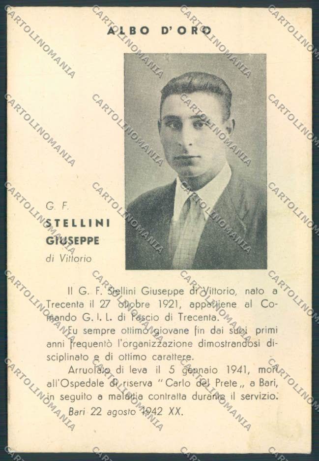 Rovigo Trecenta Gioventù Littorio FG cartolina ZF0851 – fronte