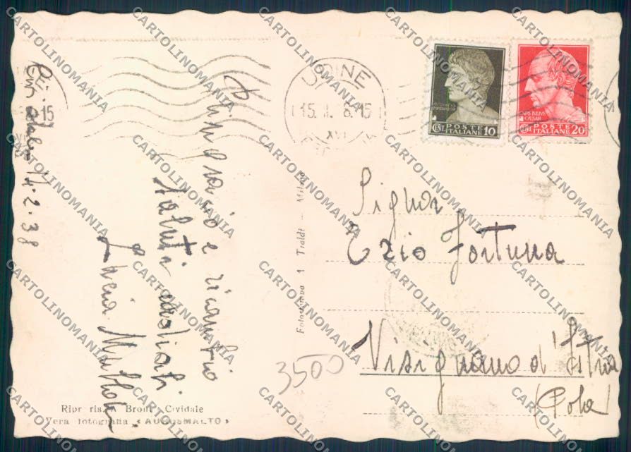 Udine Cividale foto FG cartolina ZF0856 – retro