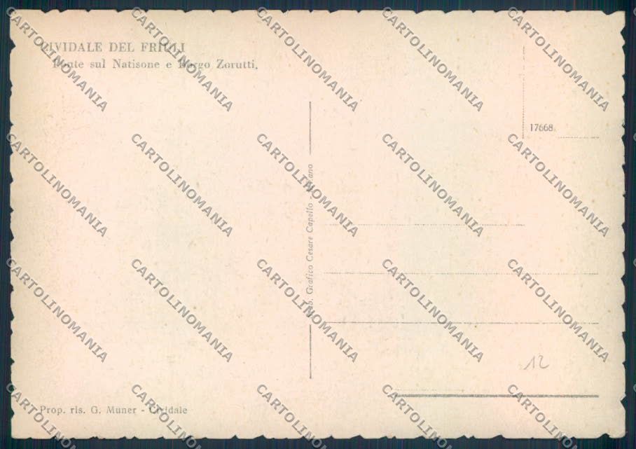 Udine Cividale FG cartolina ZF0865 – retro