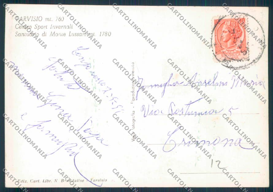 Udine Tarvisio RIFILATA foto FG cartolina ZF0868 – retro