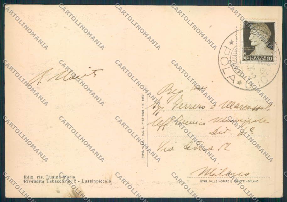 Croazia Lussinpiccolo Cigale FG cartolina ZF0882 – retro