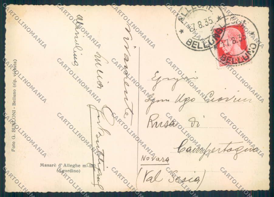 Belluno Masaré foto FG cartolina ZF0884 – retro